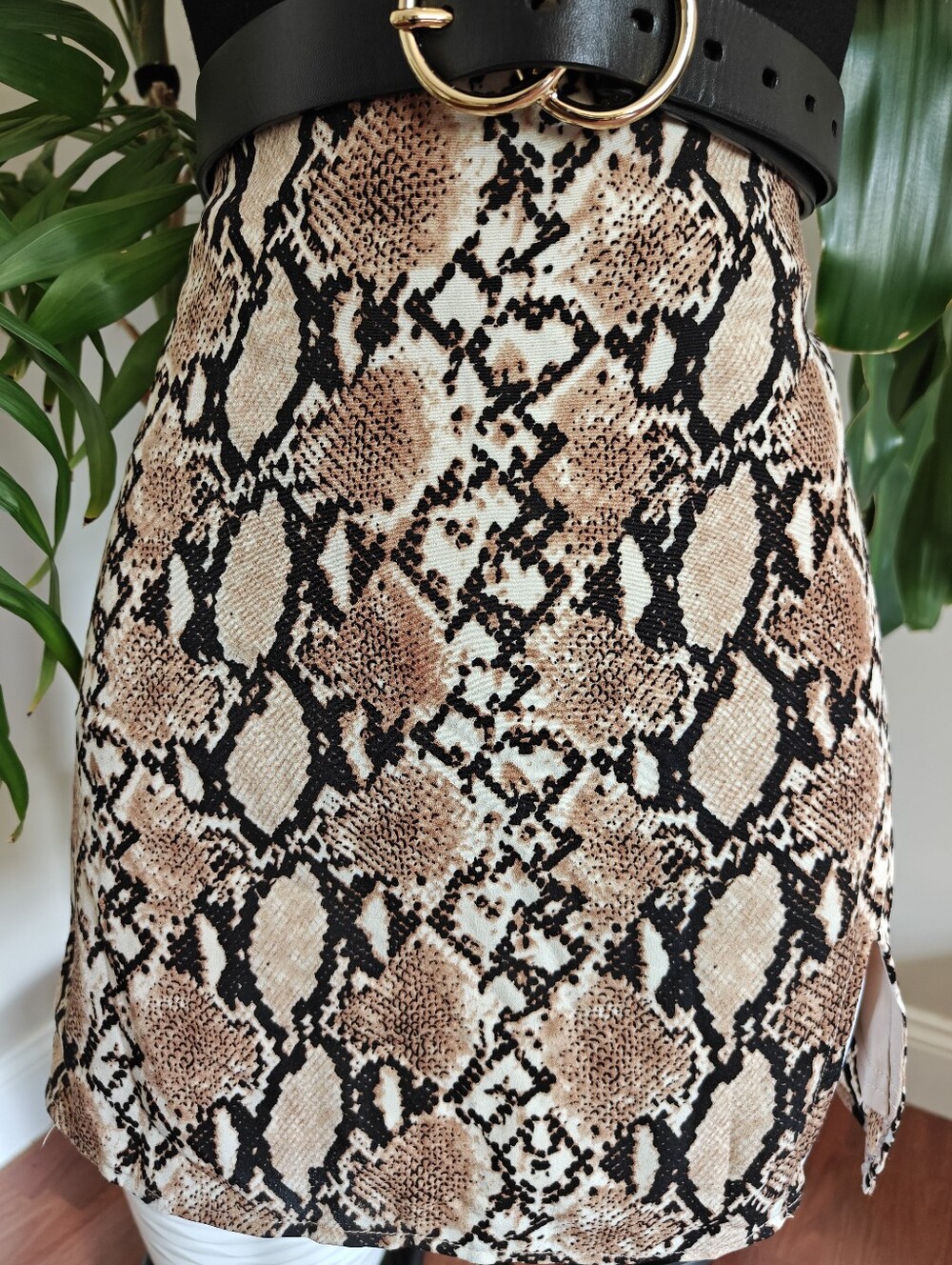 Forever 21 Snake Print Mini Skirt